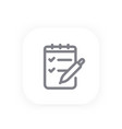 Survey quiz line icon vector image