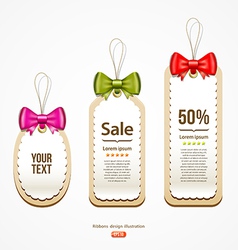 Colorful ribbons Label and Tag design Colorful ribbons Label and Tag design vector image