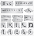 Metal sign plates vector image