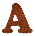 Leather textured letter A vector image