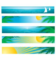 Tropical background banners vector image
