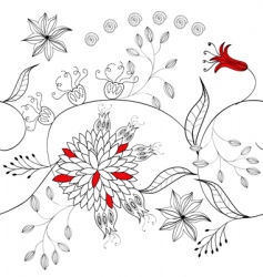 Floral seamless pattern vector image