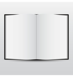 White opened book with blank pages vector image