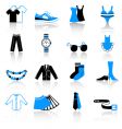 Clothes icons vector image
