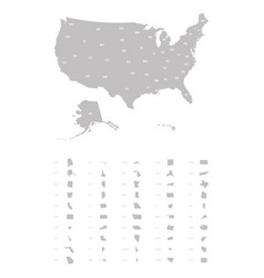 Highly detailed physical map of the us state Vector Image