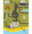 Map of resort town vector image