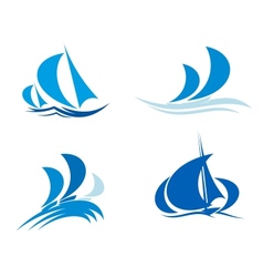 Yachts and boats on regatta vector image