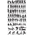 Female silhouettes vector image