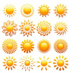 Suns elements vector image