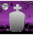 Tomb Stone in Halloween Night vector image