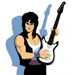 Guitarist vector image