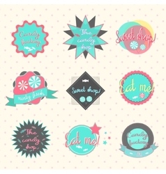 Candy labels pastry shop Candy labels pastry shop vector image