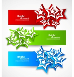 Set of banners with stars vector image