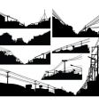Urban foreground silhouettes vector image