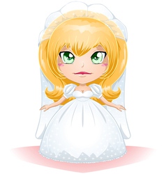 Bride Dressed For Her Wedding Day 3 vector image