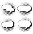 Four design of speech bubbles vector image