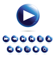 Set of glossy buttons vector image