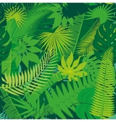 Beautiful seamless tropical jungle floral pattern vector image