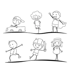 Kids sketches vector image