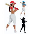Baseball girl vector image