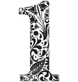 Floral one vector image