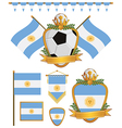 Argentina flags vector image