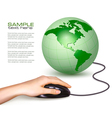 Computer mouse world vector image