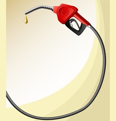 Text frame with fuel nozzle vector image
