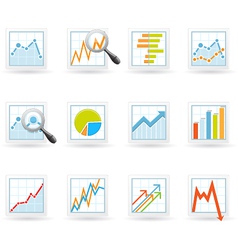 Statistics and analytics icons vector image