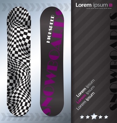 Snowboard racing template abstract vector image