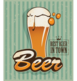 Retro beer vector image