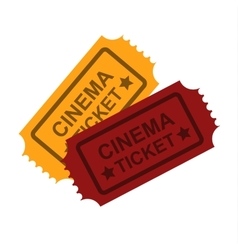 Cinema tickets on background Cinema tickets on background vector image