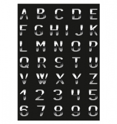 Abc metal vector image