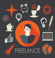 Freelance leadership teamwork2 resize vector image