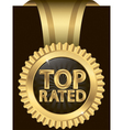 Top rated golden label vector image