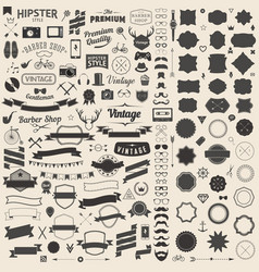 Vintage styled design hipster icons vector image