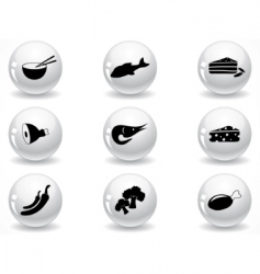 Glossy grey buttons vector image