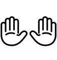 Hand icon vector image