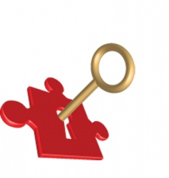 Puzzle key vector image