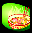 Ramen noodle vector image