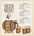 Menu for beer vector image