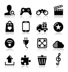 Web internet icons set - vector image