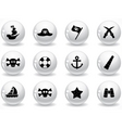 Glossy grey buttons vector image