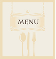Cutlery and a crown vector image