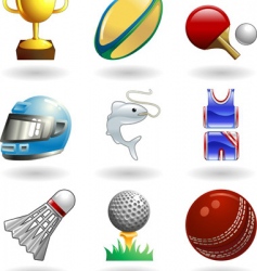 Sports icons vector image
