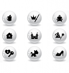 Glossy grey buttons vector image