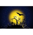 Halloween night scene vector image
