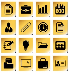 Office and business icons vector image