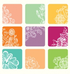 Nine color vector image