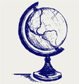 Globe sketch vector image
